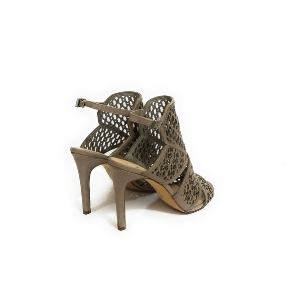 VINCE CAMUTO Taupe Korthina Caged Heels Sandals 8 - Picture 12 of 12